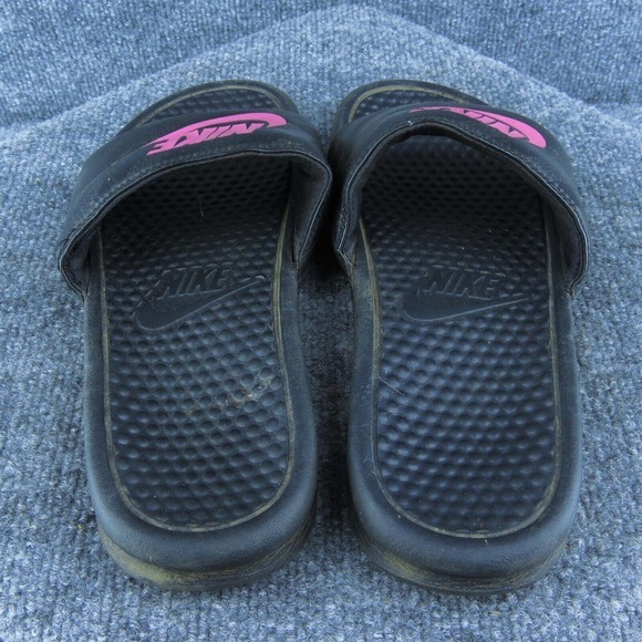 Nike Women Slide Sandal Shoes Black Synthetic Size 9 Medium - Picture 5 of 8